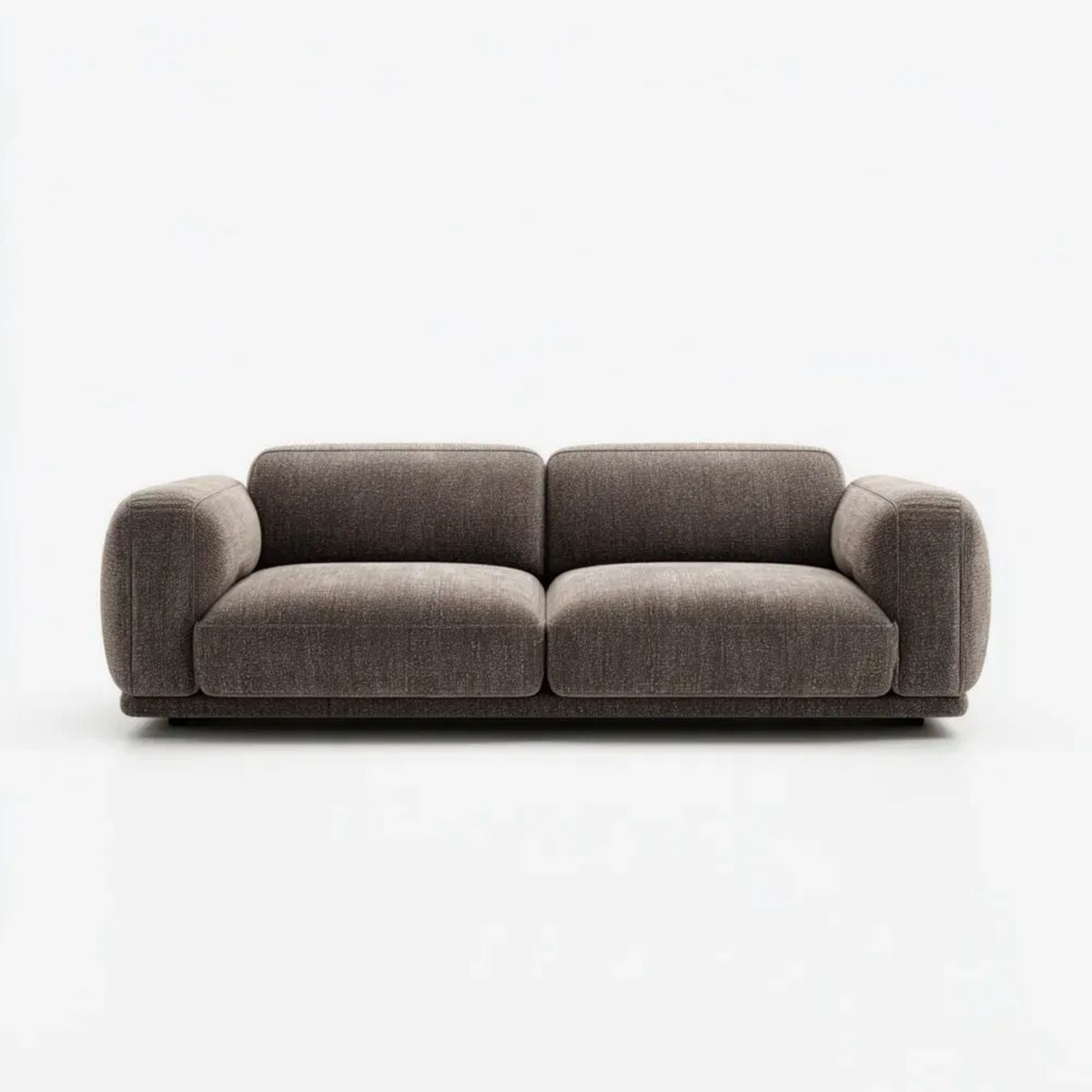 Dwuosobowa sofa brązowa z tapicerką poliestrową, 220 × 95 × 75 cm